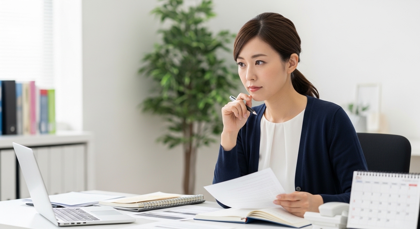 送別会の流れを確認する社員