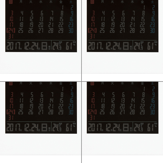 カラーカレンダー電波時計　No.50