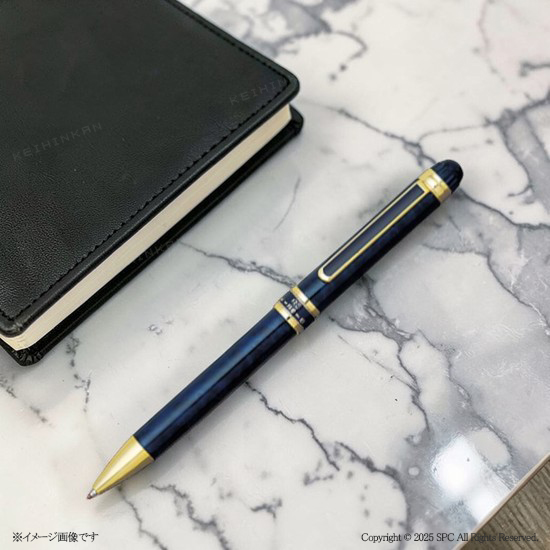 プラチナ　ダブルアクションR3マーブル　多機能ペン　ブルーマーブル