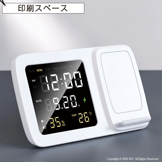IN-NEXT　ワイヤレス充電機能付きクロック