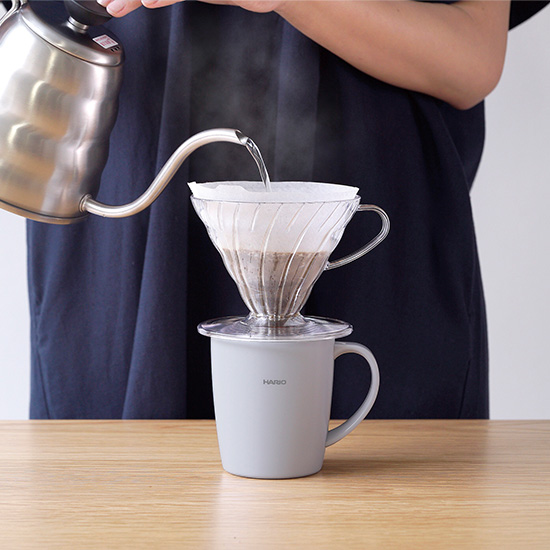 ハリオ　フタ付き保温マグ　300ml