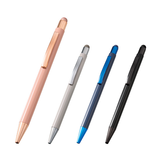 再生アルミ タッチペン付ボールペン（ワントーン）