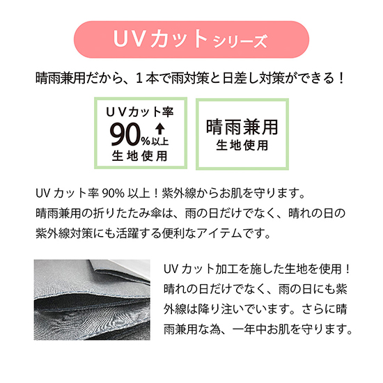 ＵＶカット折りたたみ傘　3821RT