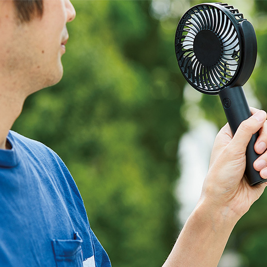 回転スタンド付2WAY携帯扇風機