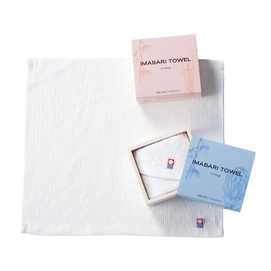 国産木箱入　今治やさしいハンドタオル