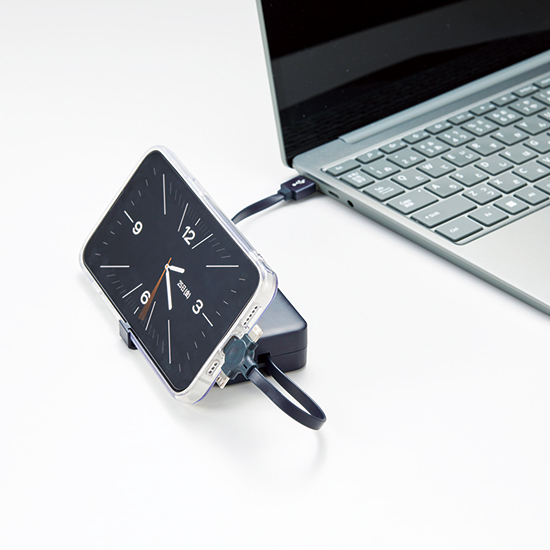 スマホスタンド付　モバイルケーブル