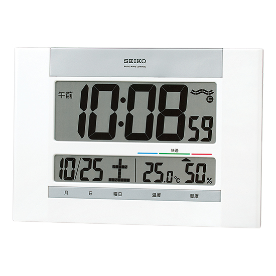 SEIKO　快適度表示付デジタル電波時計（掛置兼用）　No.50