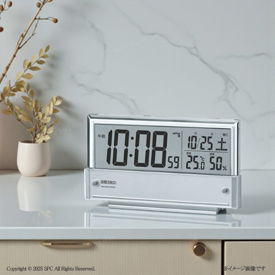 SEIKO　温度・湿度表示付デジタル電波時計　No.70