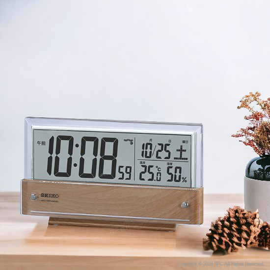 SEIKO　温度・湿度表示付デジタル電波時計　No.85 | 創立・周年記念品にお勧め