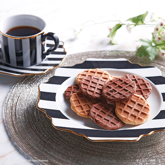 サクサク食感の焼きワッフル