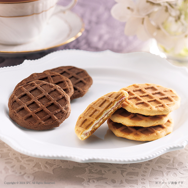 サクサク食感の焼きワッフル