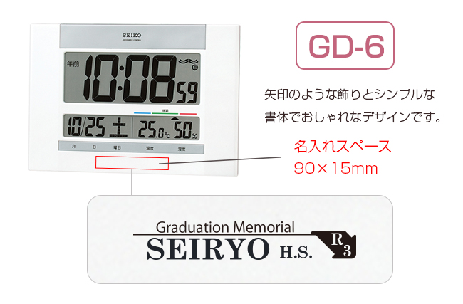 SEIKO　快適度表示付デジタル電波時計（掛置兼用）　No.50 | 卒業記念品で人気商品