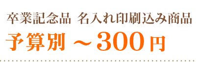 卒業記念品名入れ印刷込み商品　～３００円