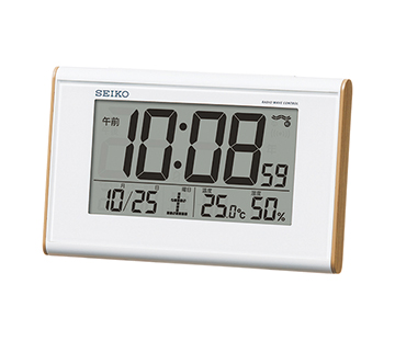 SEIKO　温度・湿度表示付デジタル電波時計